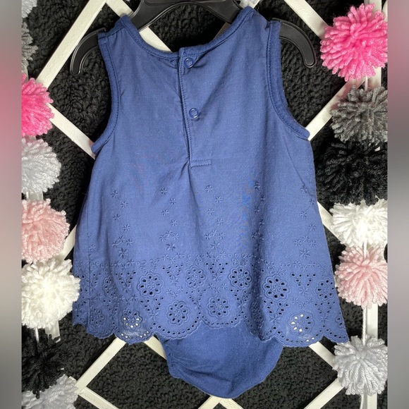 Baby Girl Navy Blue Onesies Dress  | 6 months - Picture 2 of 7